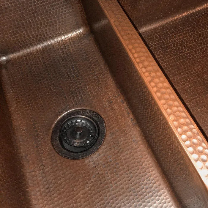 3.5" Kitchen, Prep, Bar Basket Strainer Drain - Oil Rubbed Bronze - Rustic Kitchen & Bath - Drain - Premier Copper Products