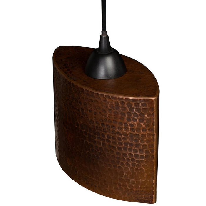 Hammered Copper 8" Oval Cylinder Pendant Light - Rustic Kitchen & Bath - Lighting - Premier Copper Products