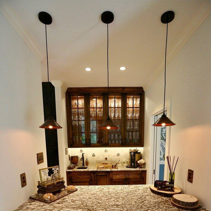 Hammered Copper Cone Pendant Lights - Rustic Kitchen & Bath - Lighting - Premier Copper Products