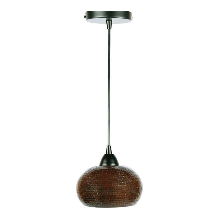 Premier Copper Hammered Copper Globe Pendant Light (L600DB) main image.