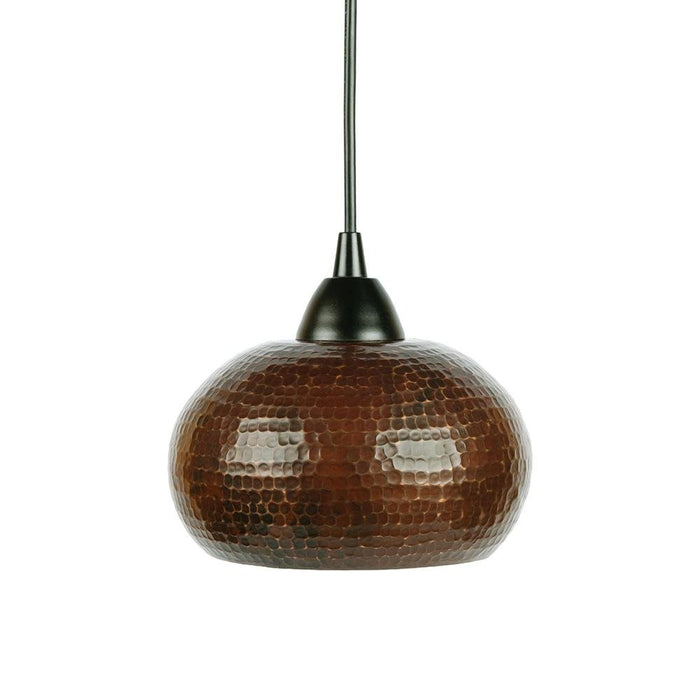 Hammered Copper Globe Pendant Light - Rustic Kitchen & Bath - Lighting - Premier Copper Products