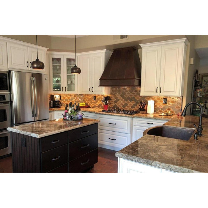 Hammered Copper Globe Pendant Light - Rustic Kitchen & Bath - Lighting - Premier Copper Products
