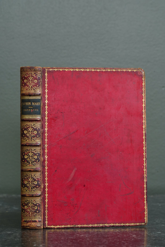 Queen Mary A Drama 1875 First Edition Red Leather, Alfred Tennyson