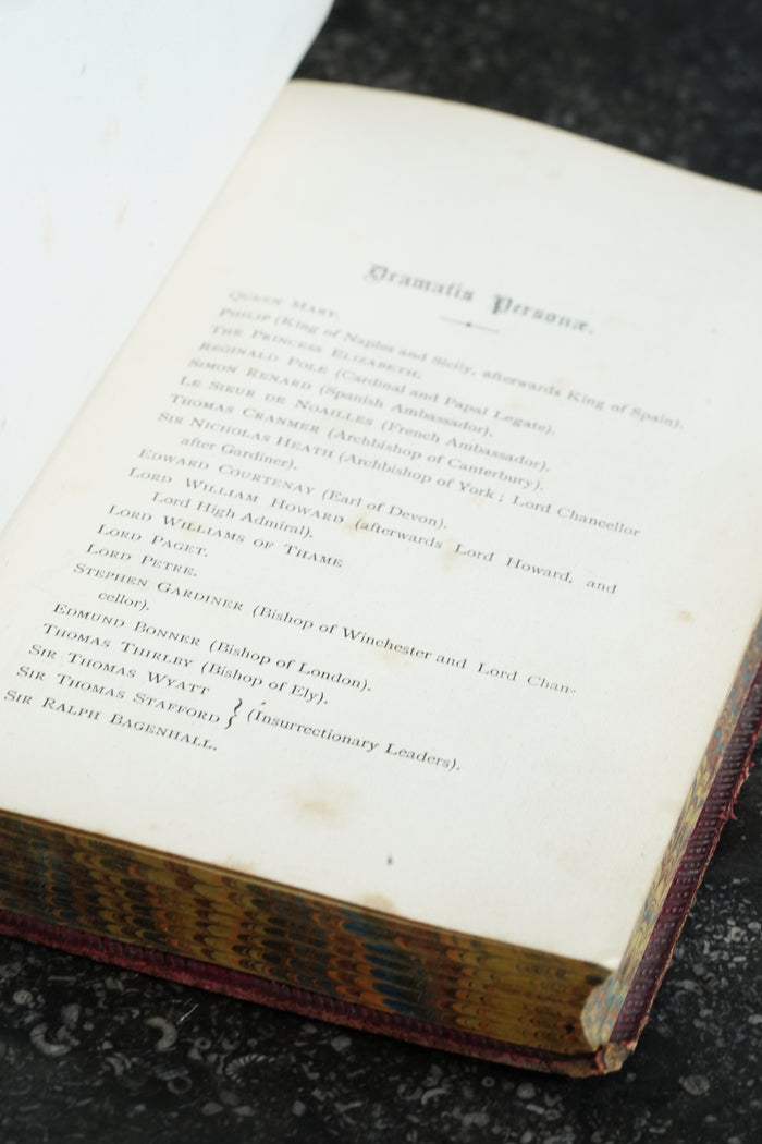 Queen Mary A Drama 1875 First Edition Red Leather, Alfred Tennyson