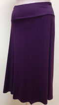 Rayon Knit Skirt - Knee Length - Purple