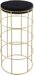 Rebar Black Velvet Bar Stool