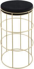 Rebar Black Velvet Counter Stool