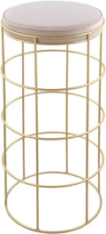 Rebar Cream Velvet Bar Stool