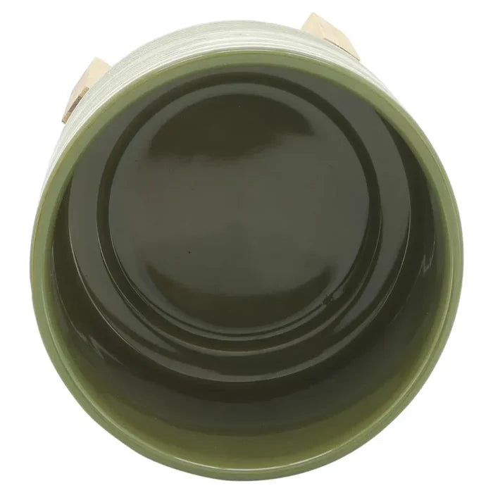 Sagebrook Home Ceramic 5 in. Planter On Wooden Stand in Olive