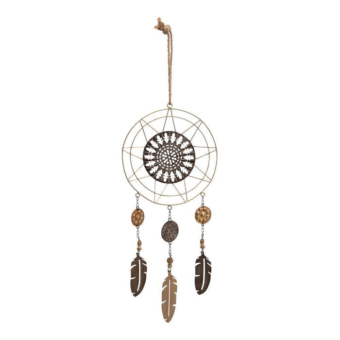 Sagebrook Home Metal 24 in. Dream Catcher Feather Wall Decor main image.