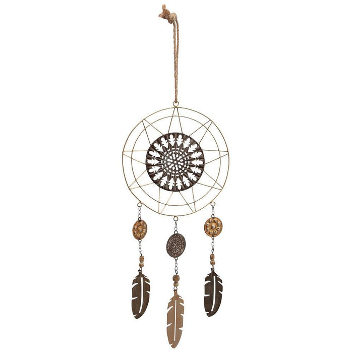 Sagebrook Home Metal/wood 3 Tier Wall Shelf, White/silver Leaf