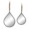 Sagebrook Home Set of 2 Metal Teardrop Wall Mirror main image.