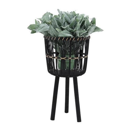 Sagebrook Home Set of 3 11/13/15 in. Bamboo Planters in Black