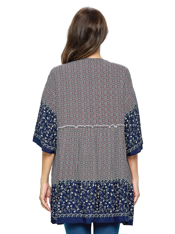 ◇ SALE ◇ Oversized Blouse ~ Sweet Blue Pattern
