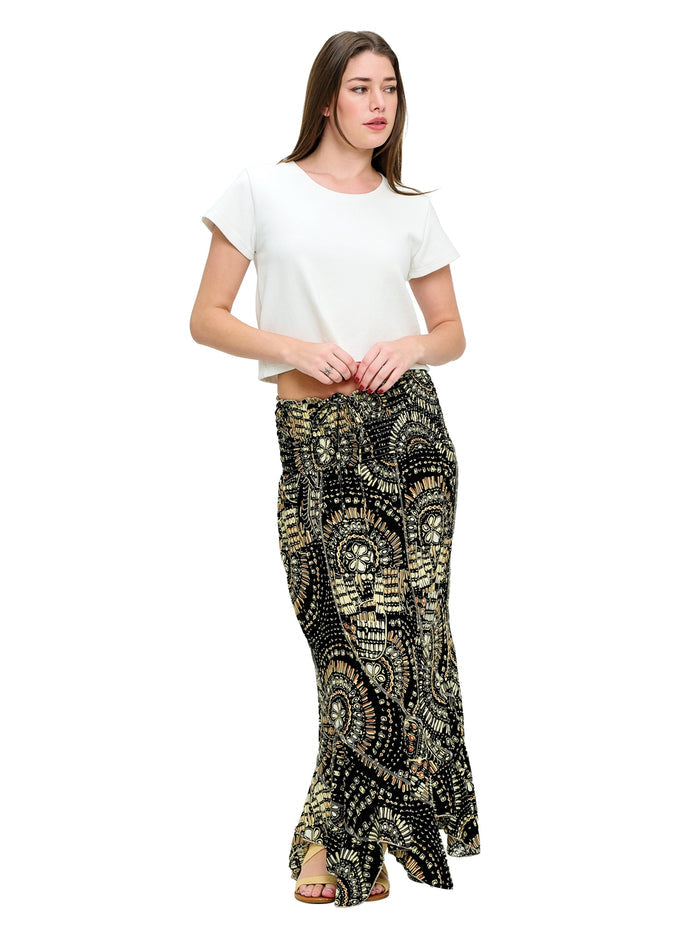 • SALE • Sundress or Long Skirt ~ Black Mandala Print