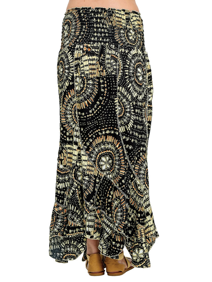 • SALE • Sundress or Long Skirt ~ Black Mandala Print