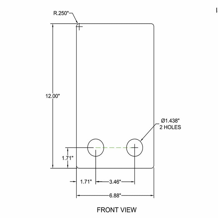 SB1470.SPL - Deck Mount Twistlock with Side Plate, 2 Hole (LH)