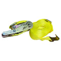 SB3400 - Tie Down Strap, 18'L x 2"W, 3,665 lb. Load Limit, Ratchet and Steel J-Hook Cargo Tie Down End