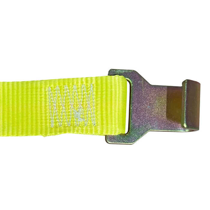 SB3400 - Tie Down Strap, 18'L x 2"W, 3,665 lb. Load Limit, Ratchet and Steel J-Hook Cargo Tie Down End