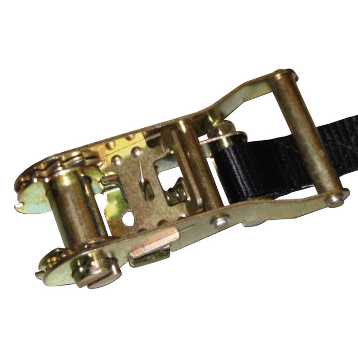 SB3405 - Tie Down Strap, 15'L x 1"W, 700 lb. Load Limit, Ratchet with S-Hook Cargo Tie Down End