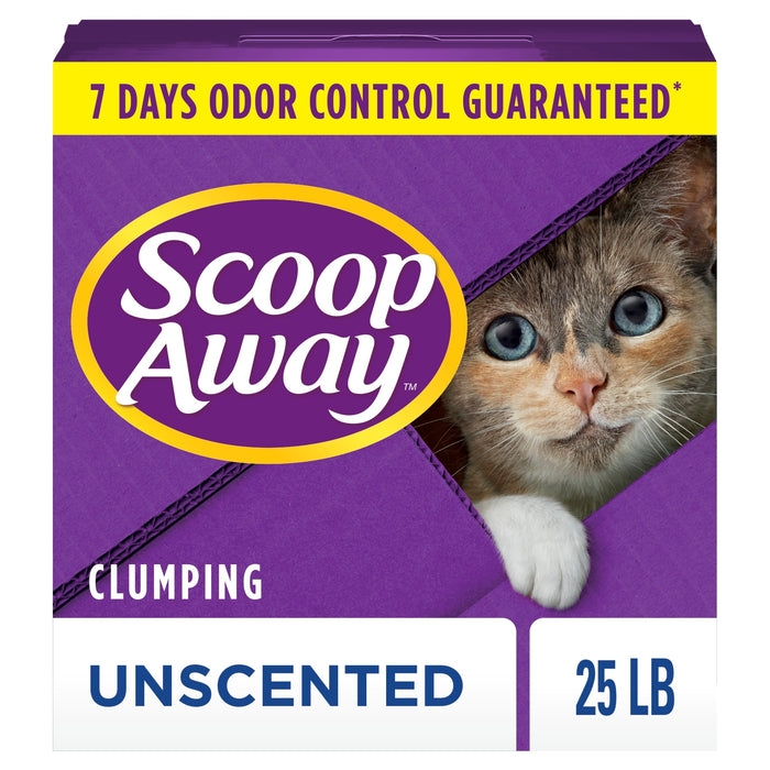 SCOOP AWAY CAT LITTER 25 lb "Clumping Unscented"