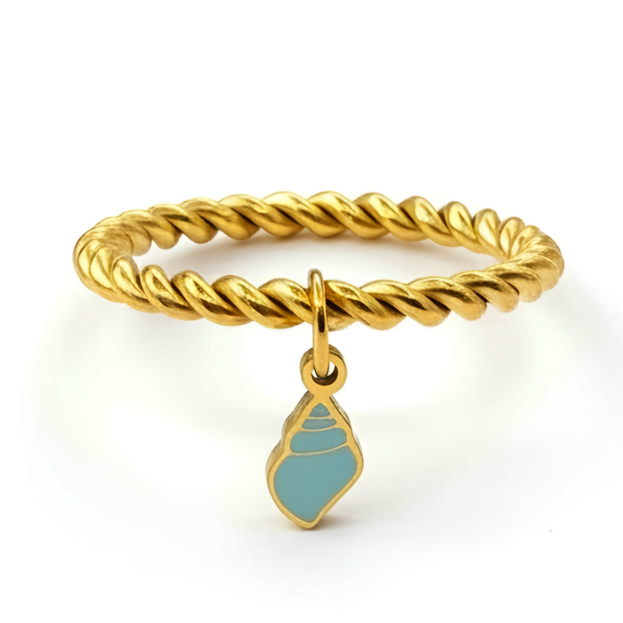 SEA CHARMS Ring - Blue Snail
