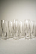 Set of Six Lucite Sculptural Highball Tumblers