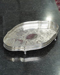 Sheffield Silverplate Gallery Tray, Engraved Rococo, Mid-20th Century