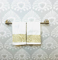 Small Hand Towel Set- "Pomegranate" in Oat