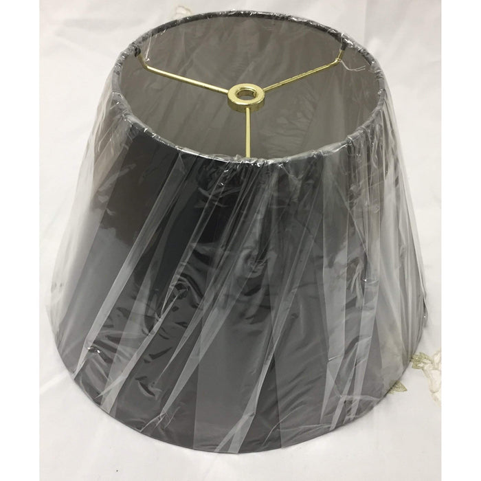Small Round Black Empire Lampshade - 10.5"W x 8"H - a Pair-Lampshade-Antique Warehouse