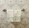 Small  Towel Set- "Ferns" in Pale Blue
