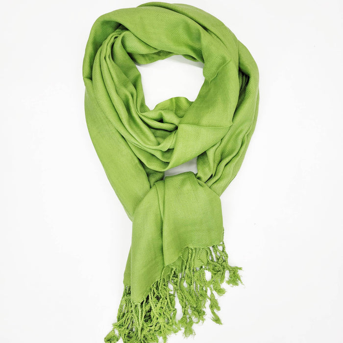 Solid Color Pashmina ~ Lime Green