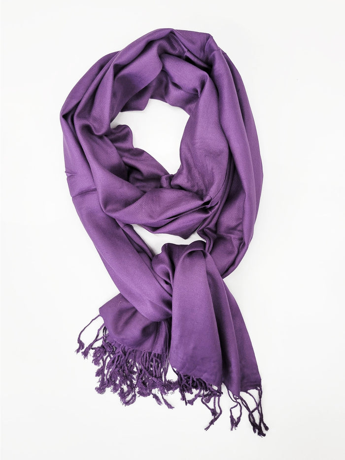 Solid Color Pashmina ~ Purple