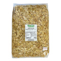 A 1kg  bag of Somerset Foodie Flaked Almonds in clear packaging with a label on a white background