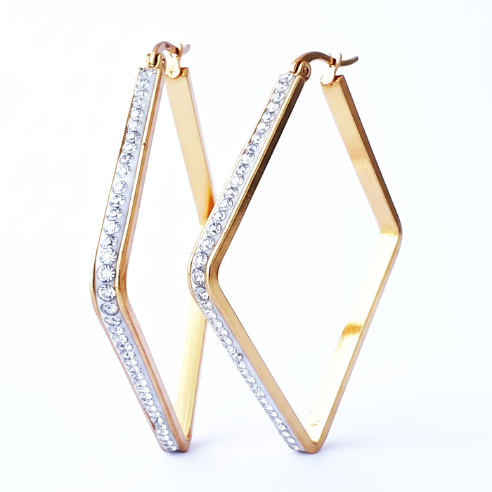 SQUARE Earring/ Hoops