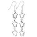 Sterling Silver Earrings ~ Three Stars