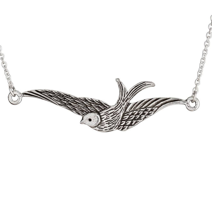 Sterling Silver Necklace ~ Flying Sparrow