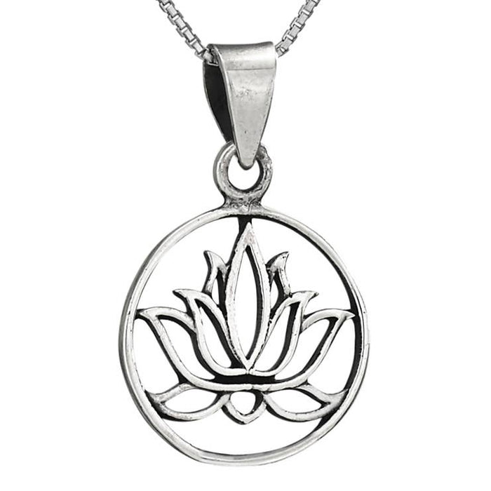 Sterling Silver Necklace ~ Lotus Flower
