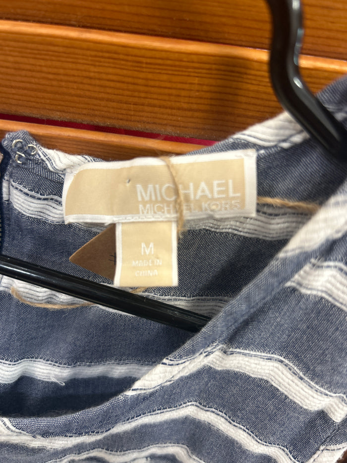 Michael Kors striped cold shoulder top Medium