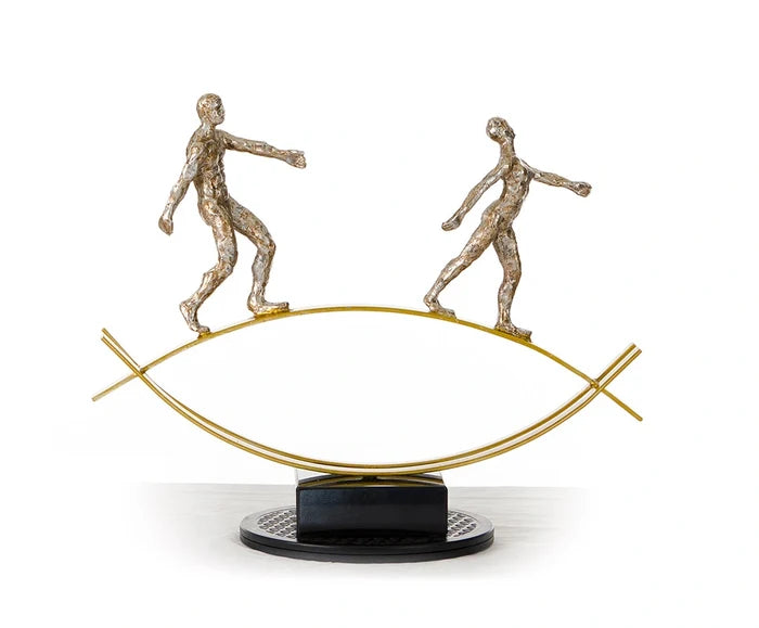 Sz0241 Bronze Acrobats Modern Sculpture