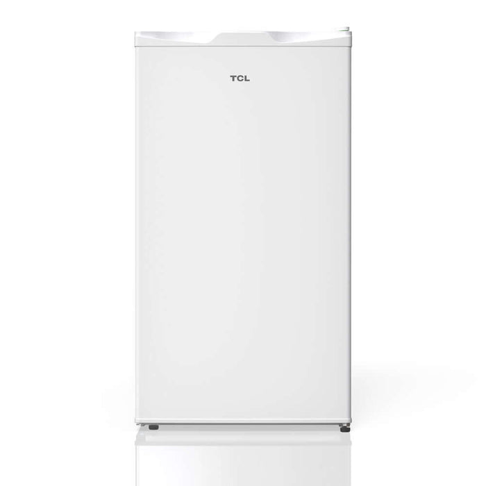TCL 18 in. 3.1 Cu. Ft. Compact Single Door Mini Fridge in White (TRM31S4AW) main image.