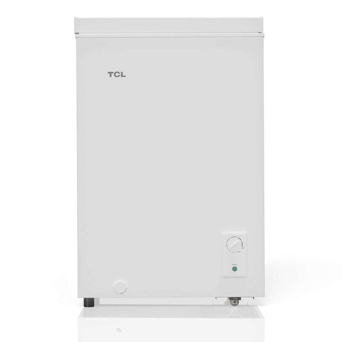 TCL 22 in. 3.4 Cu. Ft. Compact Freestanding Chest Freezer in White (TRC04M3AW) main image.