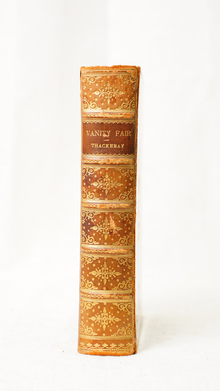 Thackeray Vanity Fair 1904 Smith Elder Antique Leather Prize Binding
