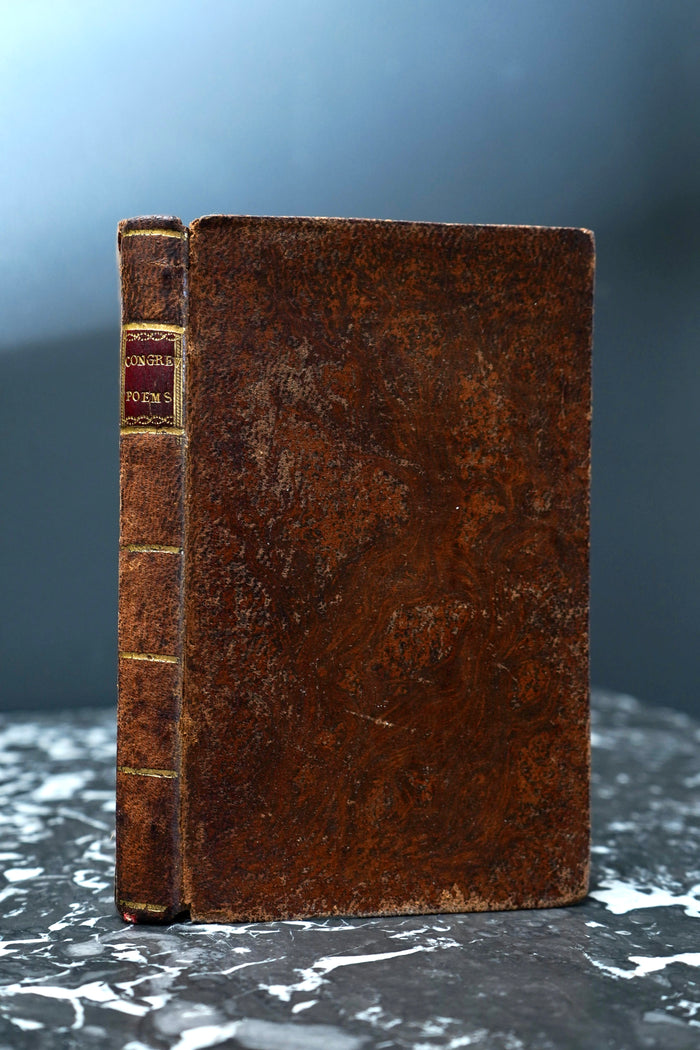 "The Poetical Works of William Congreve" Brown Full Leather Book