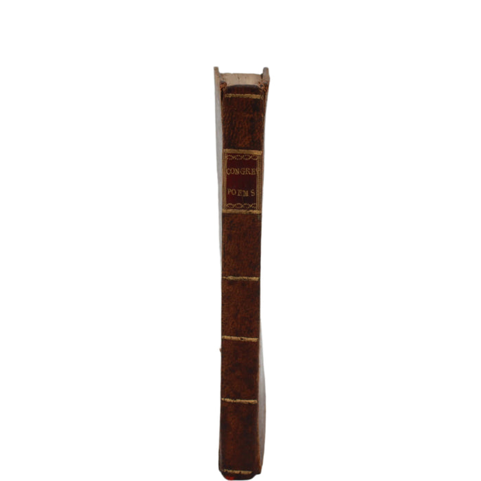 "The Poetical Works of William Congreve" Brown Full Leather Book