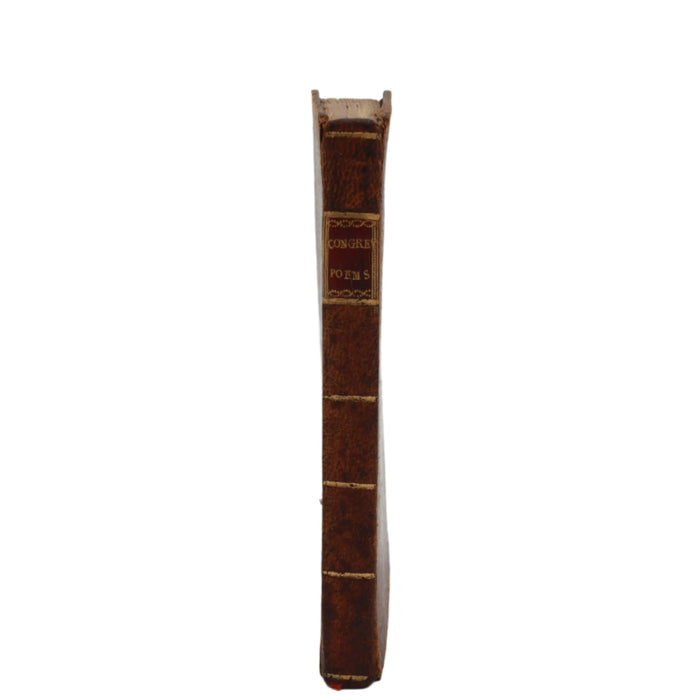 "The Poetical Works of William Congreve" Brown Full Leather Book