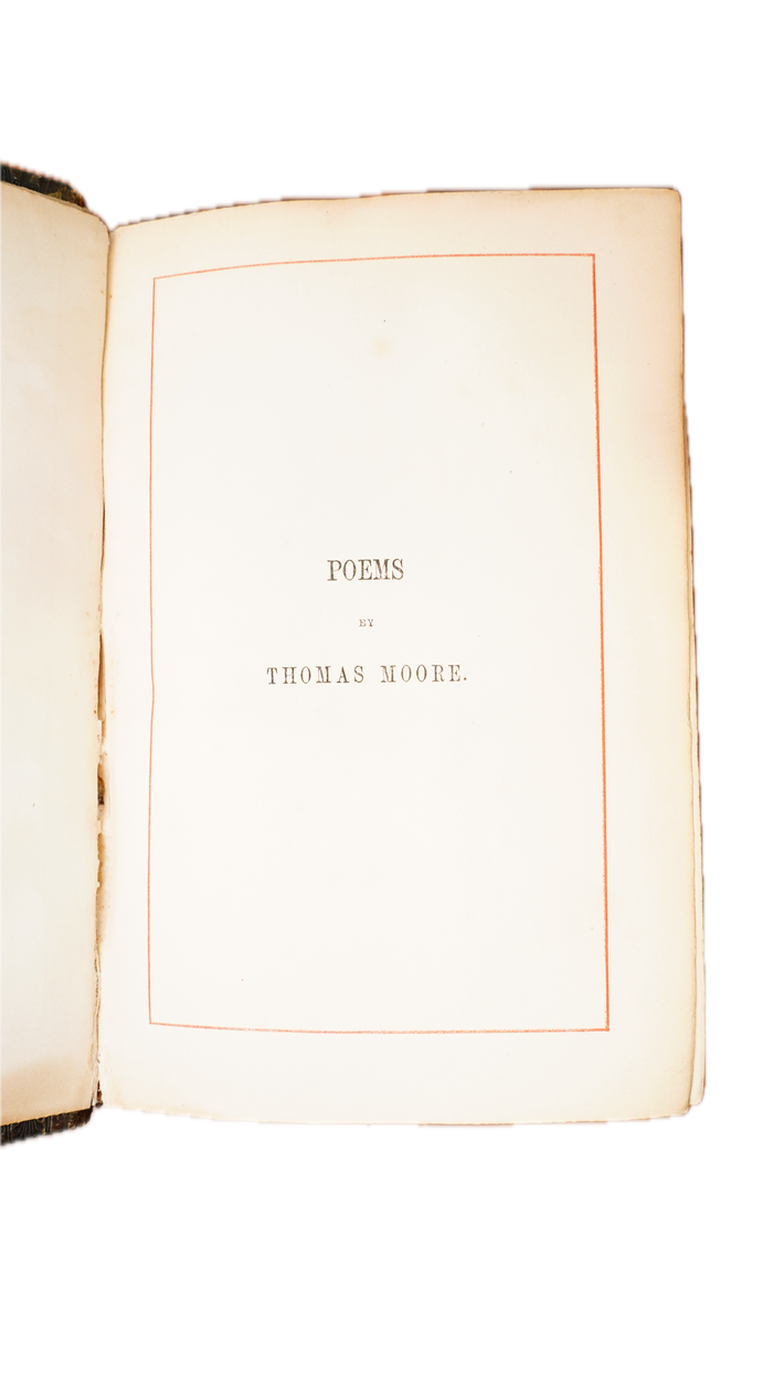 Thomas Moore Poetical Works 1863 Leather Gilt Edges