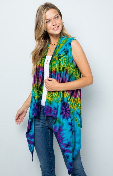 Tie-dye Vest ‐ Turquoise!