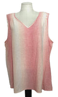 Time and Tru coral striped sleeveless V-neck tank Medium