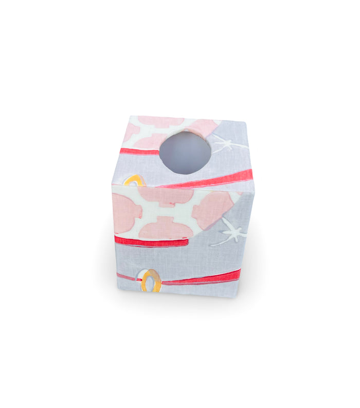 Tissue Box Cover - "Lanterns" on Grey by Galbraith & Paul